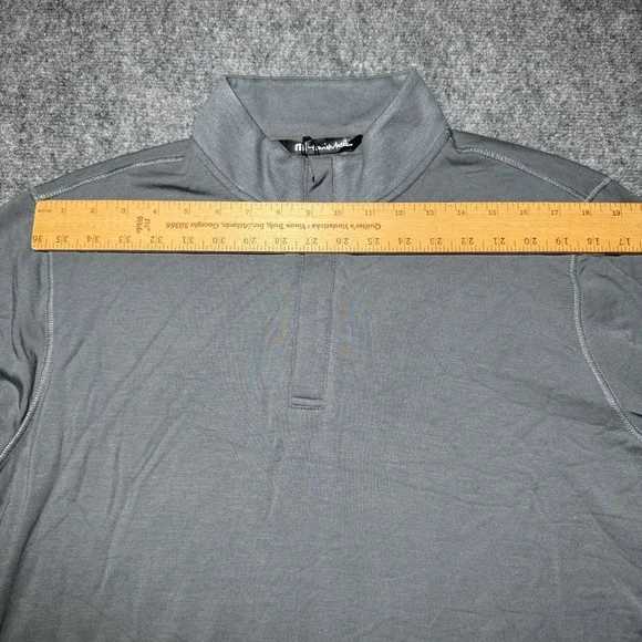 Travis Mathew Newport 1/4 Zip Fleece Mens Large Shade Gray Golf Embroidered NEW - Picture 9 of 14
